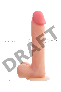 Фаллоимитатор RealStick Silicone Henry C, телесный, 25 см