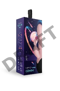 Нагреваемый вибратор кролик Gemini, цвет персиковый (INFINITE collection)