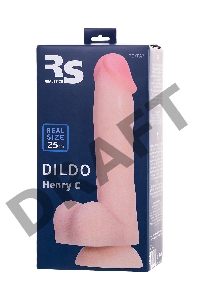 Фаллоимитатор RealStick Silicone Henry C, телесный, 25 см