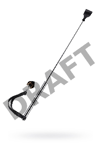 Стек с металлической рукоятью Pecado BDSM, натуральная кожа, черный