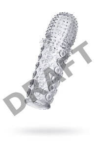 Насадка рельефная TOYFA, TPE, прозрачный, 13,5 см