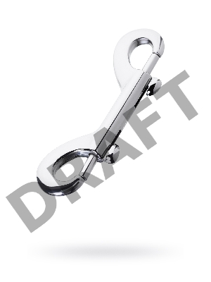 Карабин двусторонний TOYFA Metal, металл, серебряный, 9 см