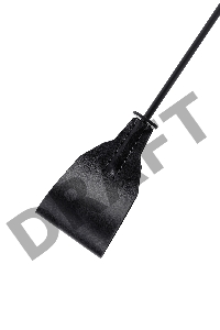 Стек с металлической рукоятью Pecado BDSM, натуральная кожа, черный