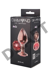 Пробка цвета розового золота с малиновым кристаллом Diamond Ruby Shine L - 8,3 см.