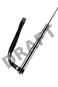 Стек с металлической рукоятью Pecado BDSM, натуральная кожа, черный