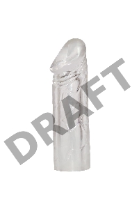 Насадка на член прозрачная, закрытая Mega Dick Sleeve