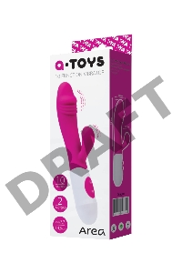 Вибратор с клиторальным стимулятором TOYFA A-Toys Area, силикон, розовый, 19,5 см