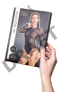 Эротическое боди Waname Grace с длинными рукавами черное (46-48)