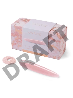 Массажер тонкий le WAND Crystal Slim Wand розовый кварц