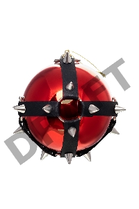 Новогодний шар Pecado BDSM, с шипами, глянцевый, красный, 10 см