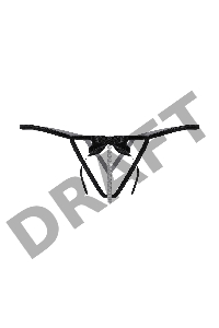 Стринги открытые с ниткой из бусин SoftLine Collection, черный, S/L