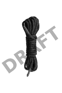 Черная веревка для бондажа Easytoys Bondage Rope - 5 м.