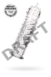 Насадка на пенис TOYFA A-Toys, TPR, прозрачный, 15,3 см