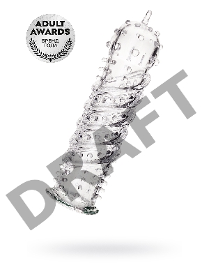 Насадка на пенис TOYFA A-Toys, TPR, прозрачный, 15,3 см