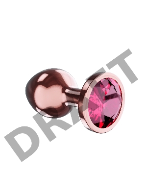 Пробка цвета розового золота с малиновым кристаллом Diamond Ruby Shine S - 7,2 см.