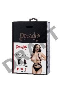 Портупея Pecado BDSM, Осанка, натуральная кожа, чёрная