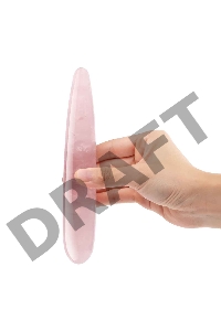 Массажер тонкий le WAND Crystal Slim Wand розовый кварц