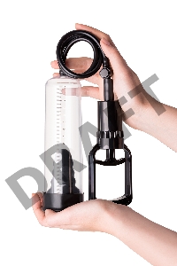 Помпа для пениса TOYFA A-Toys, PVC, чёрный, 20,5 см