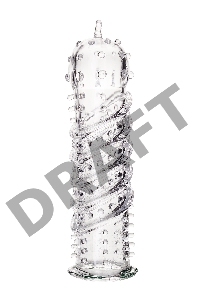 Насадка на пенис TOYFA A-Toys, TPR, прозрачный, 15,3 см