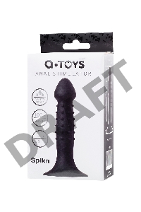 Анальный фаллоимитатор A-Toys Spikn, силикон, черный, 14 см