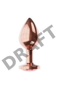 Пробка цвета розового золота с малиновым кристаллом Diamond Ruby Shine S - 7,2 см.