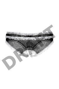 Трусики открытые с рюшами SoftLine Collection, черный, M/L