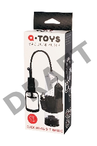 Помпа для пениса TOYFA A-Toys с вибрацией, PVC, чёрный, 22,8 см