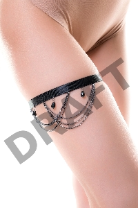 Украшение на ногу H.E.L. Kris, текстиль, черный, OS