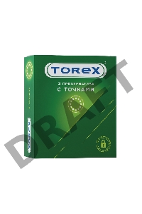 Презервативы точечные TOREX  латекс, №3, 18,5 см