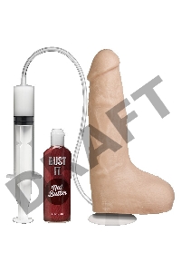 Фаллоимитатор реалистик на присоске с семяизвержением Bust It – Squirting Realistic Cock - White