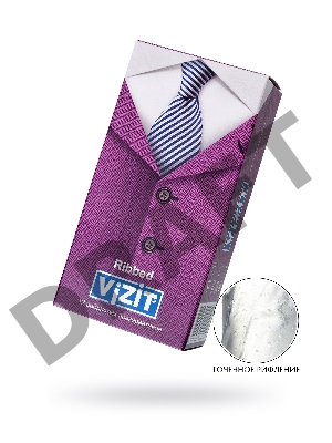 Презервативы VIZIT Ribbed Ребристые 12 шт, латекс, 18 см