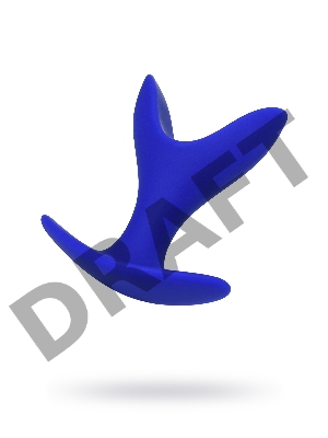 Расширяющая анальная втулка ToDo by Toyfa Bloom, силикон, синяя, 8,5 см, Ø 4,5 см