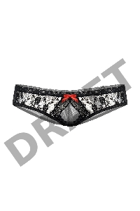 Трусики кружевные открытые SoftLine Collection, черный, M/L