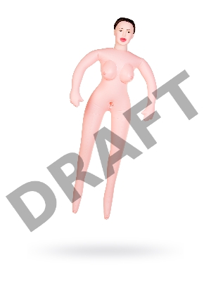 Кукла надувная Gabriella с реалистичной головой, брюнетка, TOYFA Dolls-X, с тремя отверстиями,  кибе