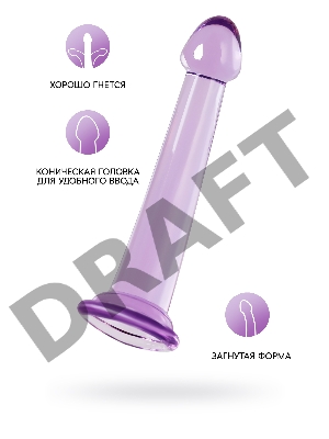 Нереалистичный фаллоимитатор Jelly Dildo S Toyfa Basic, TPE, фиолетовый, 15,5 см