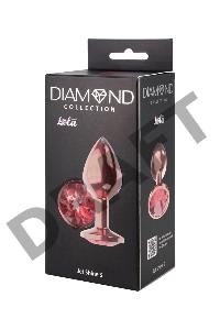 Пробка цвета розового золота с малиновым кристаллом Diamond Ruby Shine S - 7,2 см.