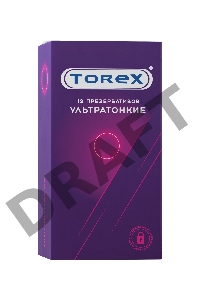 Презервативы ультратонкие TOREX  латекс, №12, 19 см