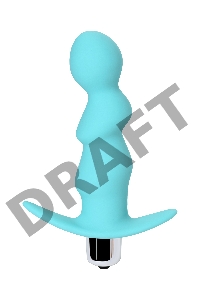 Анальная вибровтулка ToDo by Toyfa Bland, силикон, голубая, 12 см, Ø 2,8 см