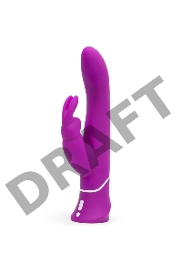Лиловый вибратор-кролик Curve Rechargeable Rabbit Vibrator - 25,4 см.