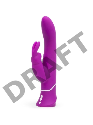 Лиловый вибратор-кролик Curve Rechargeable Rabbit Vibrator - 25,4 см.