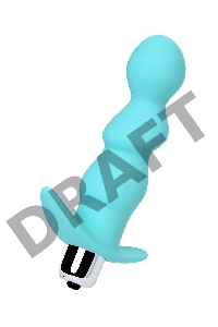 Анальная вибровтулка ToDo by Toyfa Bland, силикон, голубая, 12 см, Ø 2,8 см