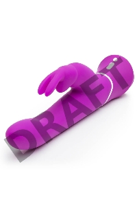 Лиловый вибратор-кролик Curve Rechargeable Rabbit Vibrator - 25,4 см.