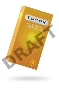 Презервативы ребристые TOREX  латекс, №12, 18,5 см