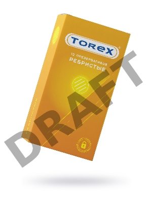 Презервативы ребристые TOREX  латекс, №12, 18,5 см
