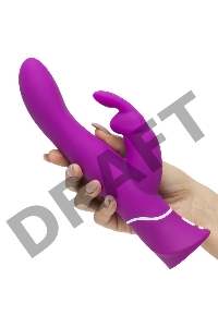 Лиловый вибратор-кролик Curve Rechargeable Rabbit Vibrator - 25,4 см.