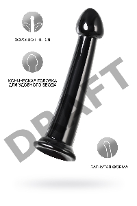 Нереалистичный фаллоимитатор Jelly Dildo M Toyfa Basic, TPE, черный, 18 см