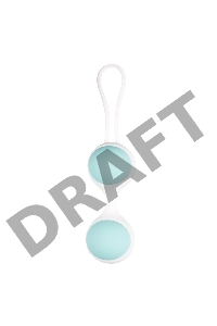 Бело-голубые вагинальные шарики Jiggle Balls