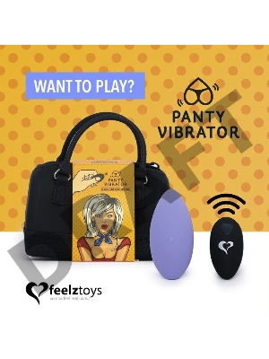 Фиолетовый вибромассажер в трусики с пультом ДУ Panty Vibe Remote Controlled Vibrator