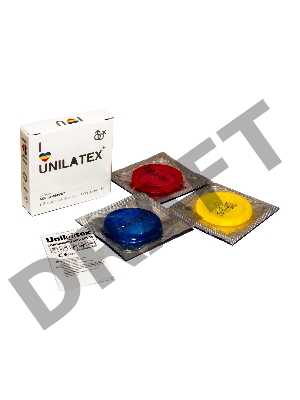 Разноцветные ароматизированные презервативы Unilatex Multifruits - 3 шт.