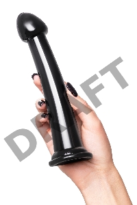 Нереалистичный фаллоимитатор Jelly Dildo M Toyfa Basic, TPE, черный, 18 см